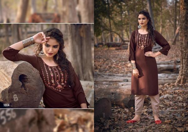 Vitara Lotus Rayon Fancy Kurti With Bottom 